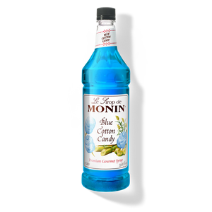 Monin Blue Cotton Candy Premium Syrup - 1L Plastic Bottle
