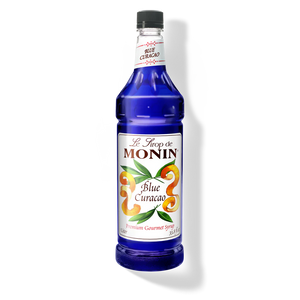 Monin Blue Curacao Premium Syrup - 1L Plastic Bottle