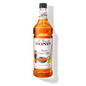 Monin Brown Butter Toffee Premium Syrup - 1L Plastic Bottle