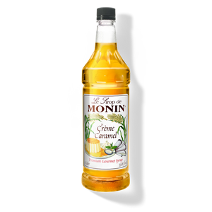 Monin Creme Caramel Premium Syrup - 1L Plastic Bottle