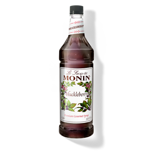 Monin Huckleberry Premium Syrup - 1L Plastic Bottle