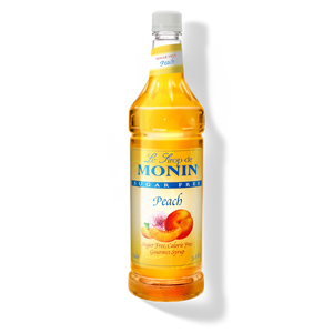 Monin Sugar Free Peach - 1L Plastic Bottle