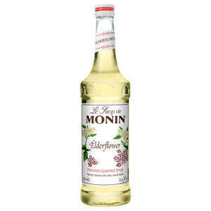 Monin Elderflower Syrup - 750 mL Glass Bottle