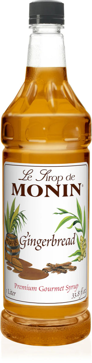 Monin Gingerbread Premium Syrup - 1L Plastic Bottle