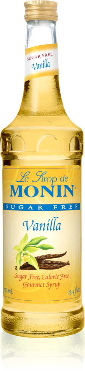 Monin Sugar Free Vanilla - 750 mL Glass Bottle