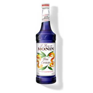Monin Blue Curacao Syrup - 750 mL Glass Bottle