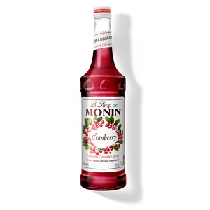 Monin Cranberry Syrup - 750 mL Glass Bottle