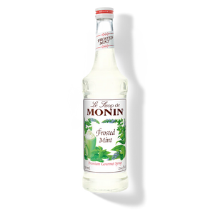Monin Frosted Mint Syrup - 750 mL Glass Bottle