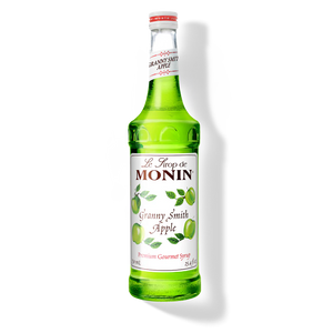 Monin Granny Smith Apple Syrup - 750 mL Glass Bottle