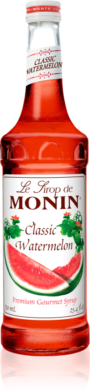Monin Classic Watermelon Syrup - 750 mL Glass Bottle