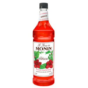 Monin Hibiscus Premium Syrup - 1L Plastic Bottle