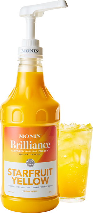 Monin Starfruit Yellow Natural Energy - 64oz Bottle