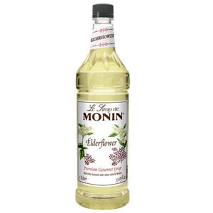 Monin Elderflower Premium Syrup - 1L Plastic Bottle