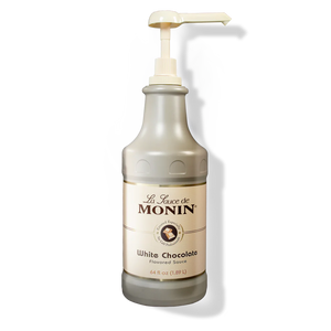 Monin White Chocolate Sauce - 1.89L/64oz Bottle